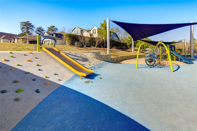 view of community jungle gym