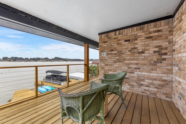 53 La Costa Dr, Montgomery, TX 77356 - dock area featuring a water view and a balcony