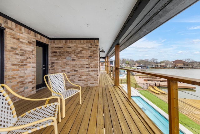 53 La Costa Dr, Montgomery, TX 77356 - wooden deck featuring a water view
