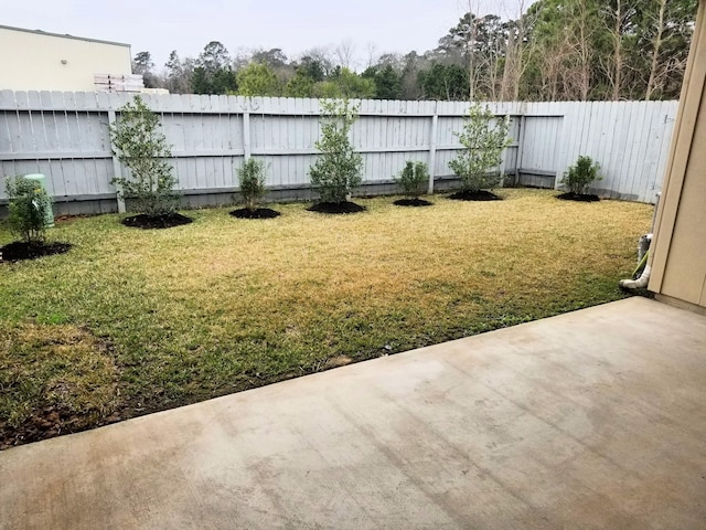 15331 Westland Gate Dr, Conroe, TX 77384 - view of yard with a fenced backyard and a patio