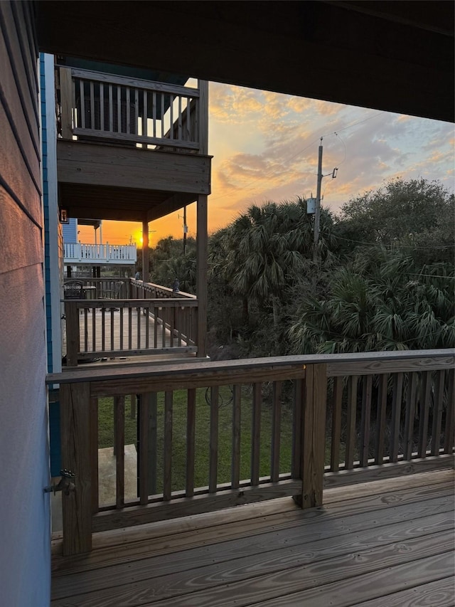 view of wooden terrace