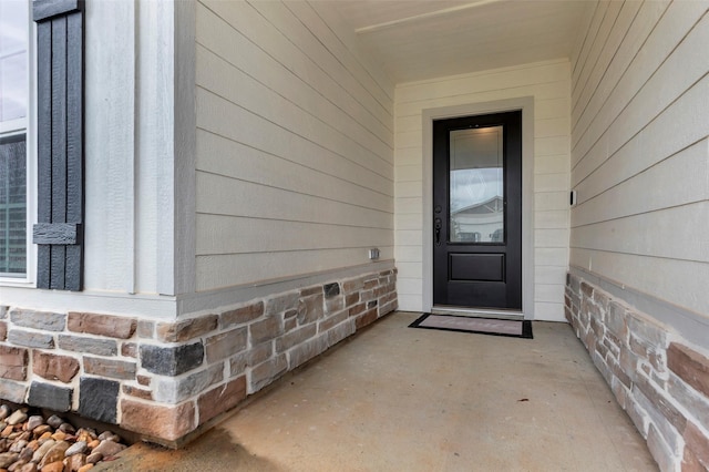 view of doorway to property