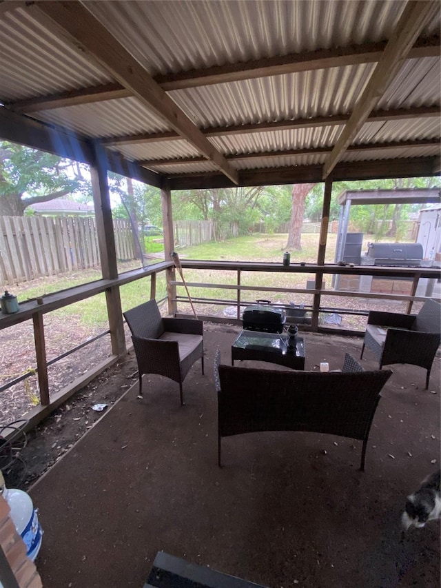 view of sunroom