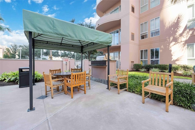 view of patio / terrace with outdoor dining area and area for grilling