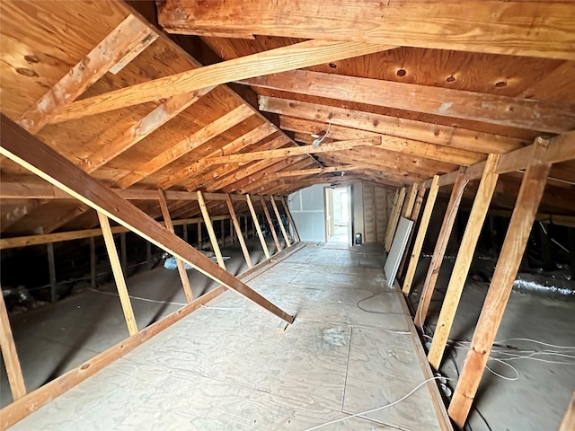 view of attic