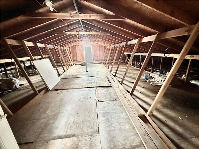 view of attic