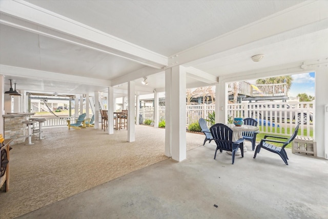 view of patio with fence