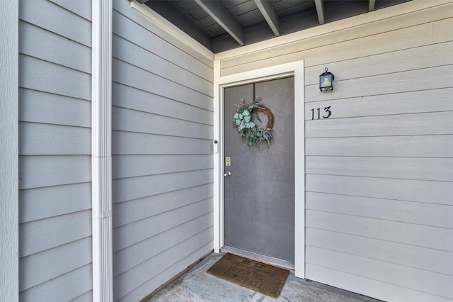 view of doorway to property