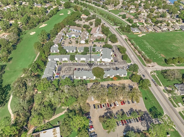 drone / aerial view with a residential view