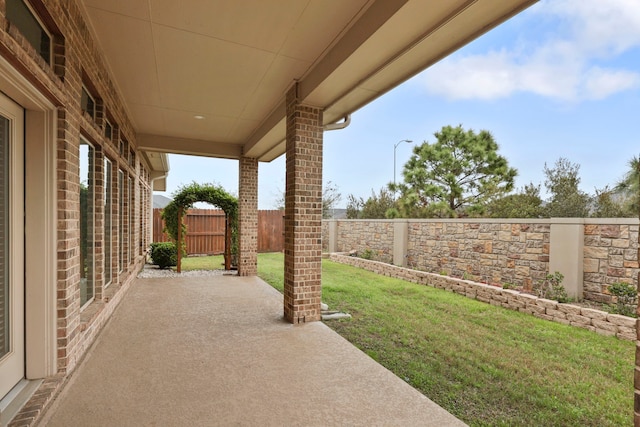 view of patio / terrace with a fenced backyard