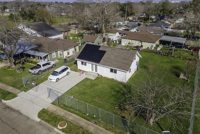 birds eye view of property featuring a residential view