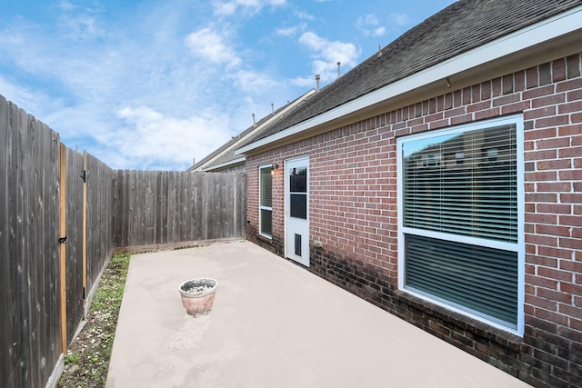 view of patio with a fenced backyard