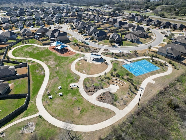 bird's eye view with a residential view