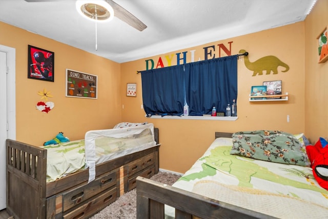 bedroom featuring a ceiling fan