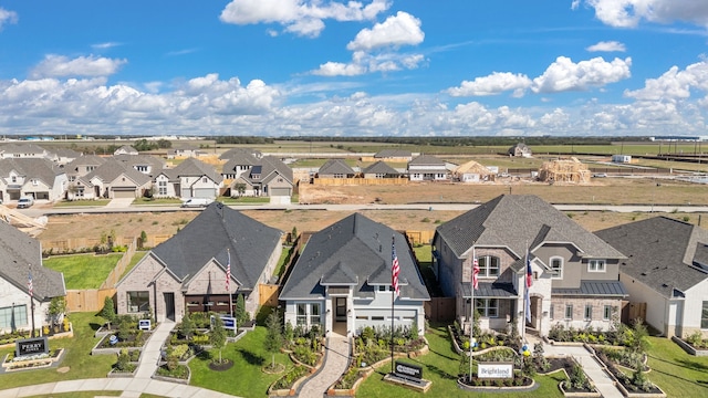 aerial view featuring a residential view