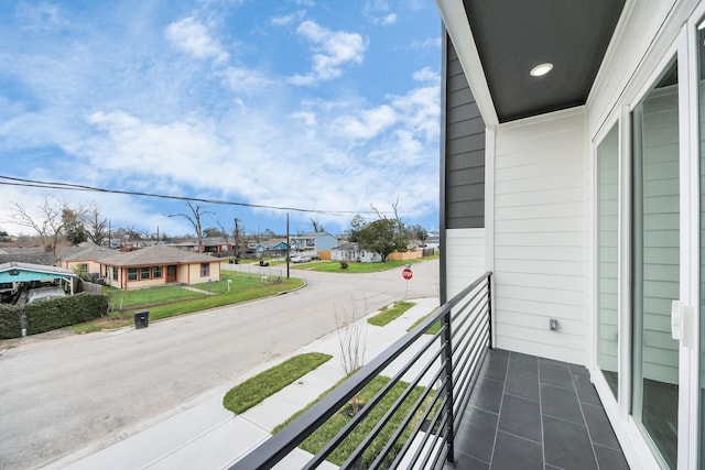 balcony with a residential view