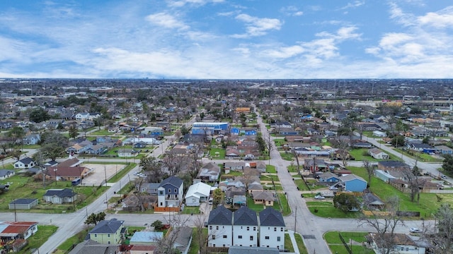 aerial view with a residential view