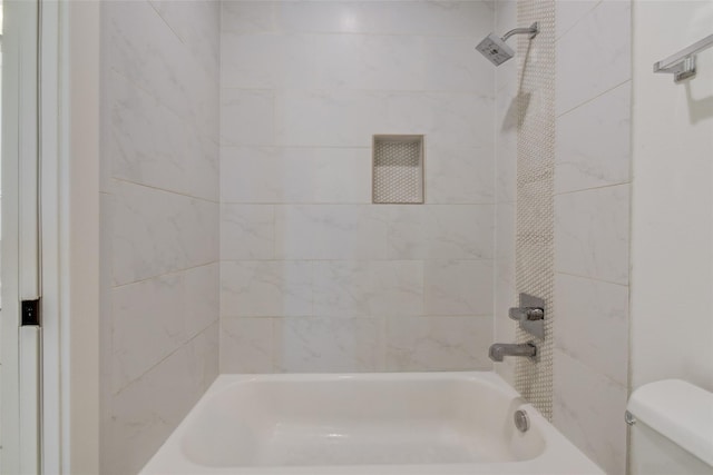 full bathroom with shower / bathing tub combination and toilet