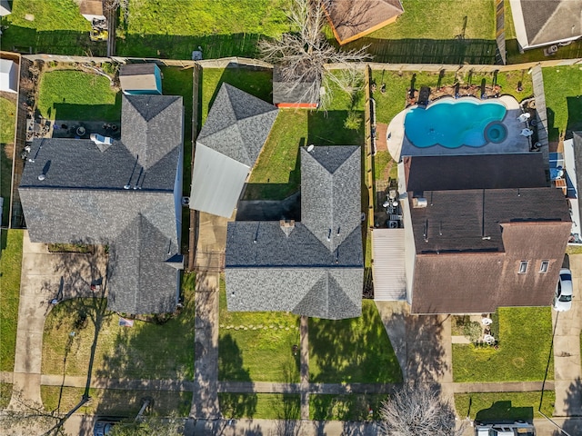 drone / aerial view featuring a residential view