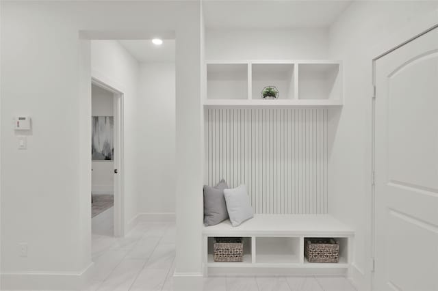 mudroom with baseboards