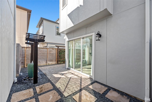 view of patio with fence