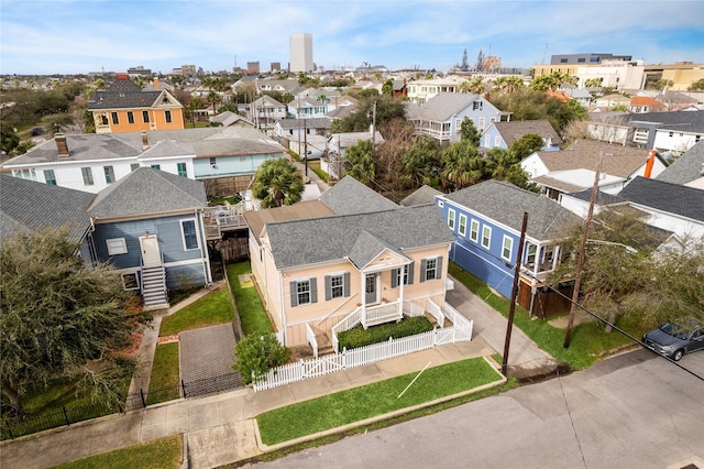 bird's eye view featuring a residential view