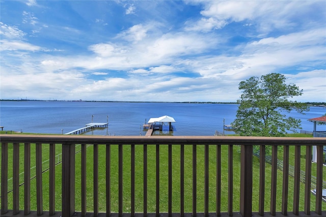 438 S Burnett Dr, Baytown, TX 77520 - water view featuring a boat dock