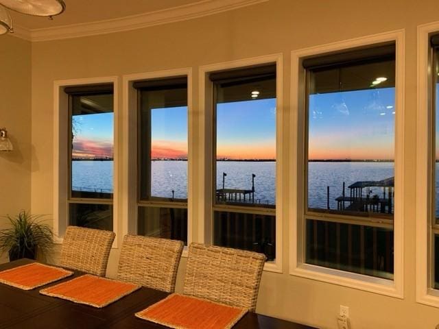438 S Burnett Dr, Baytown, TX 77520 - sunroom / solarium with a water view