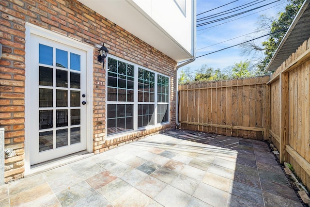 view of patio / terrace with fence