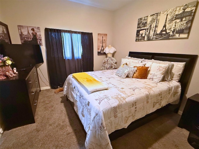 bedroom with carpet floors