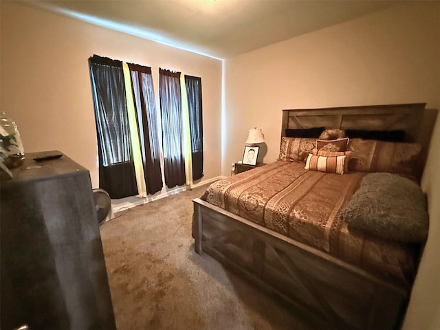 bedroom featuring carpet