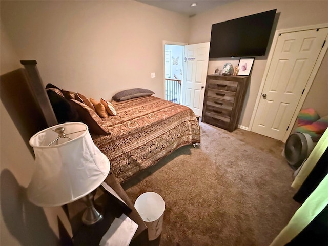 bedroom with carpet flooring