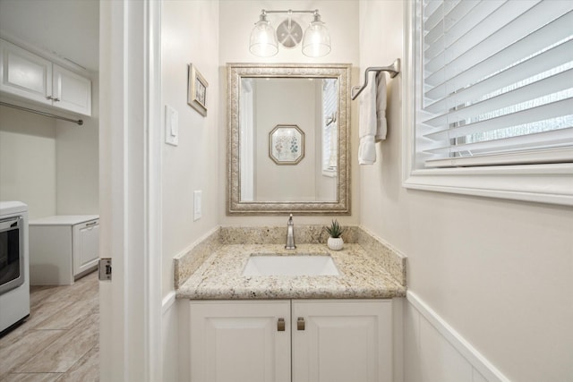 bathroom with vanity