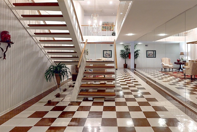 building lobby featuring stairway