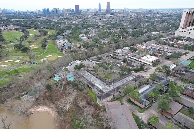 aerial view featuring a view of city