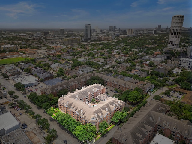 aerial view featuring a view of city