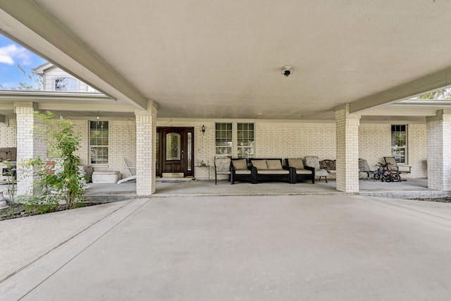 view of patio with outdoor lounge area