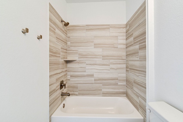 bathroom featuring toilet and shower / washtub combination