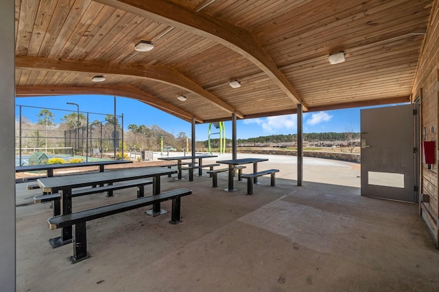 view of community featuring a patio