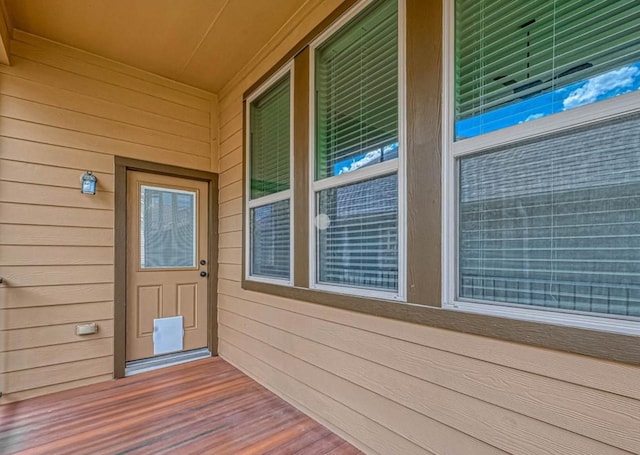 view of doorway to property