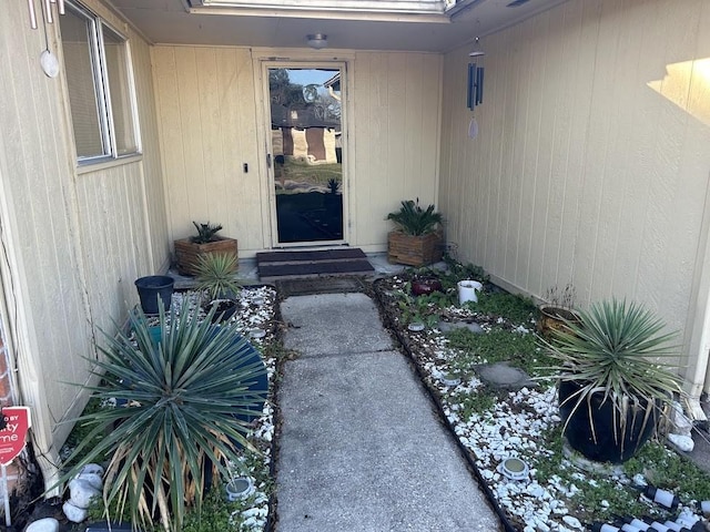 view of doorway to property