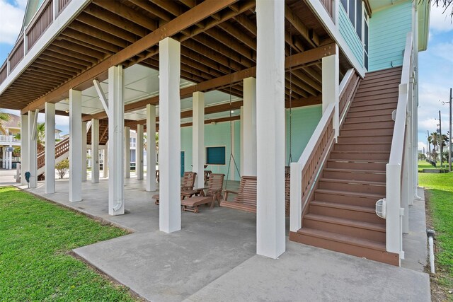 view of patio / terrace with stairs