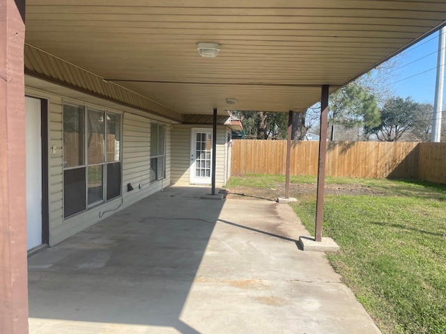 view of patio with fence