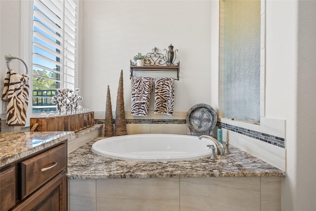 full bath featuring a garden tub