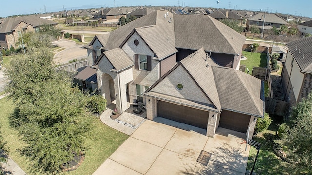 bird's eye view with a residential view