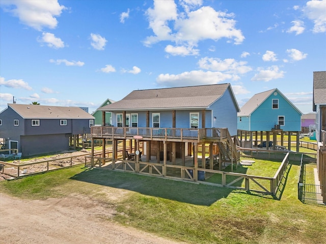 back of house with a residential view