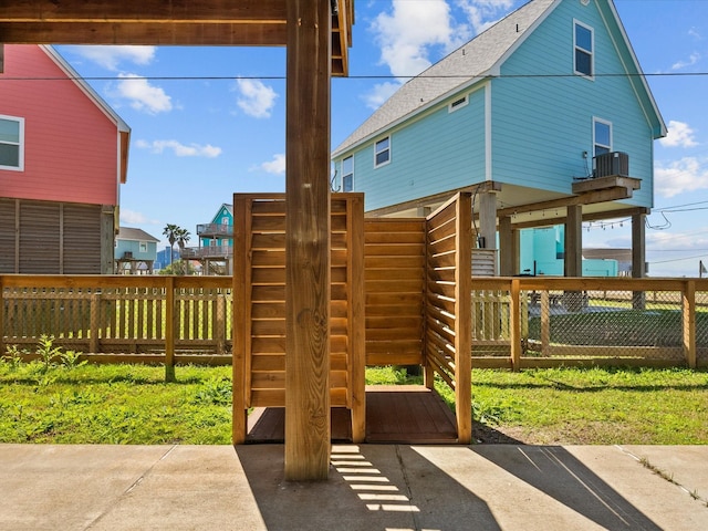 1922 Blue Water Hwy, Surfside Beach, TX 77541 - view of patio / terrace featuring central AC