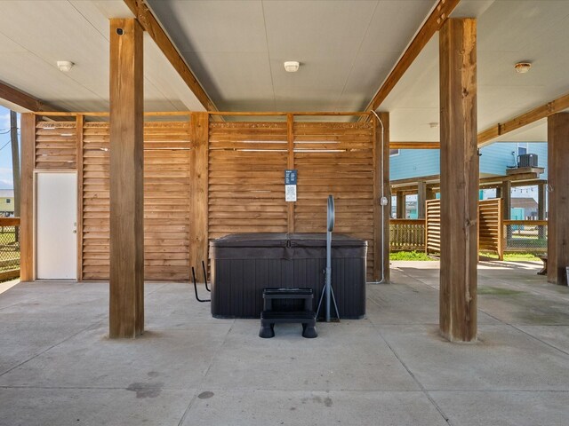 1922 Blue Water Hwy, Surfside Beach, TX 77541 - view of patio featuring an indoor hot tub