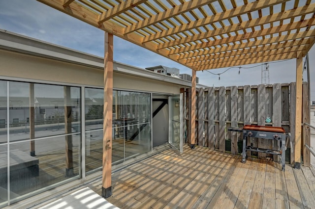 view of wooden terrace