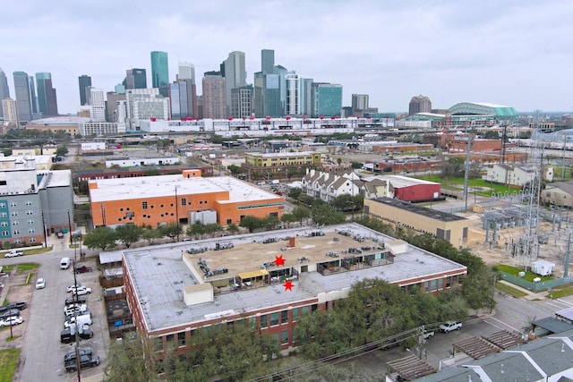 bird's eye view featuring a view of city